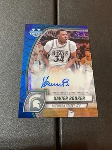 2024-25 BOWMAN CHROME U XAVIER BOOKER BLUE REPTILIAN AUTOGRAPH-#081/150-MICH ST - Bild 1 von 4