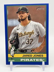Jared Jones BLUE BORDER SP 2025 Topps Heritage #149 Pirates - Picture 1 of 2