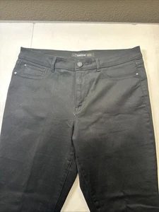 Jordache Womens Super Skinny Mid Rise Jeans Stretch Black Size-16 #084 - Picture 1 of 21