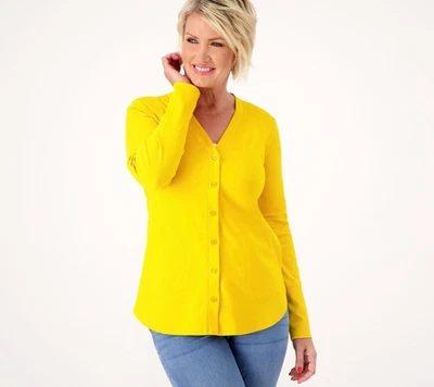 Isaac Mizrahi Live! Suéter Top Mujer Talla 2XS (XXS) Regular Amarillo A557200 Foto 1 de 4