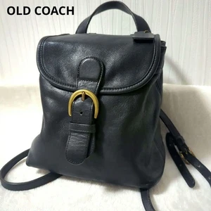 OLD COACH 4152 Vintage Backpack Purse Leather Black Authentic Used Japan - Picture 1 of 11