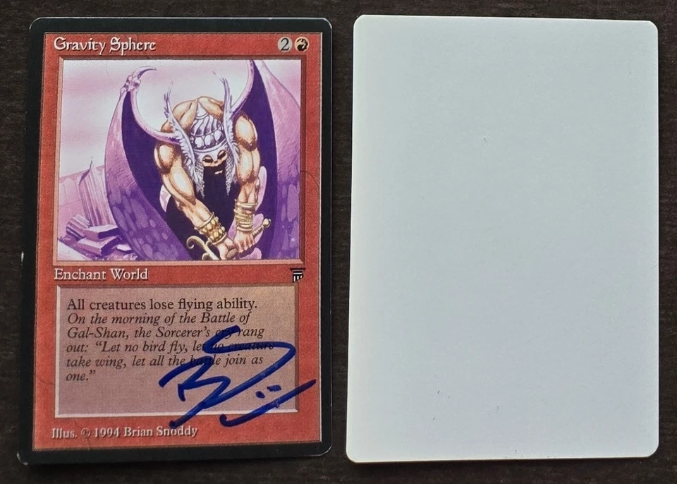 SIGNED MtG Magic Brian Snoddy Artist Proof _ Legends _ GRAVITY SPHERE _ 1/100! - Image 1 of 1
