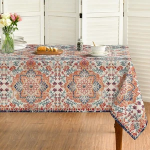 Boho Bohemia Style Tablecloth 60x84 Inch Rectangular, Vintage Country Rustic ... - Picture 1 of 6
