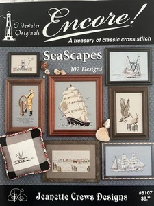 Jeanette Crews Designs Encore Seascapes Cross Stitch Charts Book 102 Designs New - Picture 1 of 9