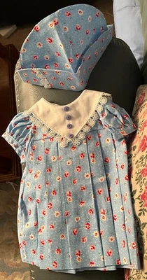 "Vestido y sombrero que se adapta a 22"" composición muñeca Shirley Temple" Foto 1 de 2