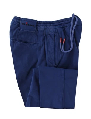 Pantalones Kiton azul mezcla de algodón liso $1150 - ajustados - (KT828252) Foto 1 de 4