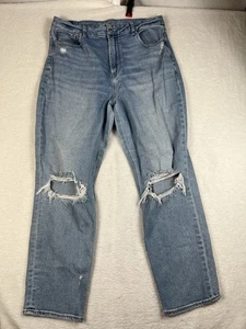 AE AMERICAN EAGLE OUTFITTERS CURVY MOM JEAN STRETCH WOMENS JEANS SIZE 16 - Picture 1 of 6