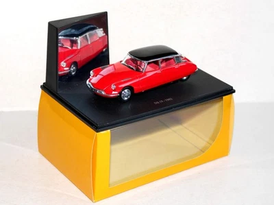 DS COLLECTION 1/43 VOITURE CITROEN DS 19 1962 MINIATURE AUTOMOBILE ROUGE ET NOIR - Photo 1/4
