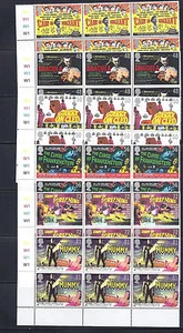 GREAT BRITAIN 2008 Posters of Comedy and Horror set MNH plate blocks of 6 - Picture 1 of 1