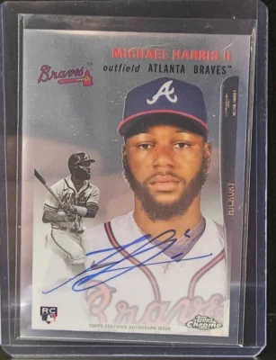 2023 TOPPS CHROME ANNIVERSARY #CPA-MH MICHAEL HARRIS II AUTO  - BRAVES - Image 1 of 2