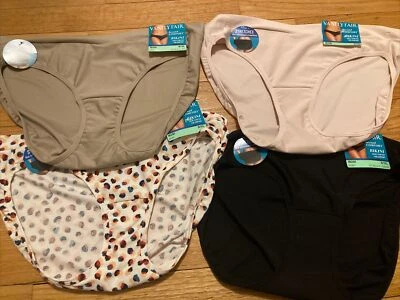 NEW Vanity Fair 4 Pairs Beyond Comfort Bikini Panties 8 XL Mixed Lot 18291 - Image 1 of 4