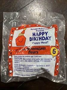 1994 McDonalds Happy Birthday Train Happy Meal Berenstain Bears # 6 Toy Sealed - Picture 1 of 2