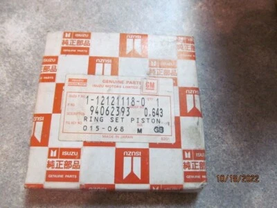 Isuzu 1-12121118-0 piston ring set for 4BC2 engine  GM #94062393 free shipping Foto 1 de 2