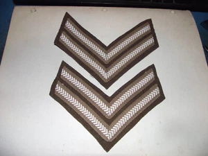 WW2 British Army  Corporal Rank stripes Pair Cloth badge patch NEW - Picture 1 of 2