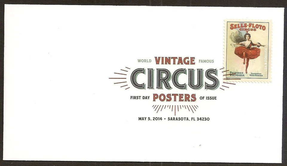US 4899 Sells-Floto Circus Poster DCP FDC 2014 - Image 1 of 1