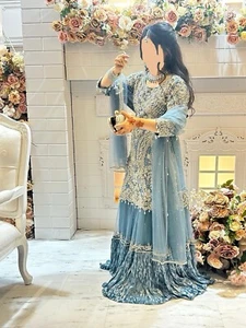 Pakistani/ Indian /Asian wedding party wear outfit WORN ONCE - Picture 1 of 6