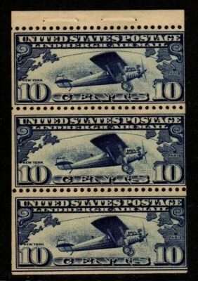 1928 Lindbergh booklet pane 10c Sc C10a Position J MNH CV $115 - Image 1 of 2
