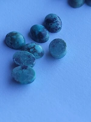 Lote grande de 100 magníficas cabinas turquesas africanas naturales genuinas de 8x6 mm Foto 1 de 3