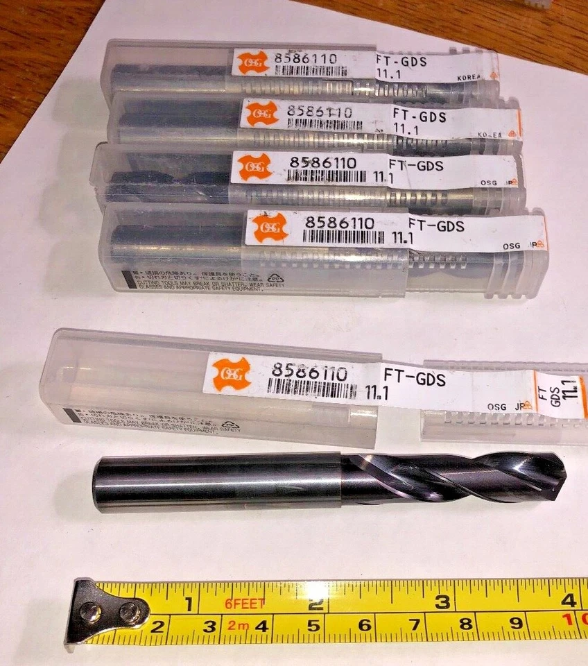 OSG CARBIDE END MILL11.1MM FT GDS 8586110 QTY 1 2 FLUTE - Image 1 of 1