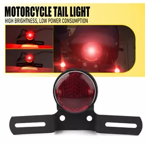 12V LED Red Motorcycle Tail Dirt Light Bike Rear Running Stop Brake Bright Lamp - Picture 1 of 10