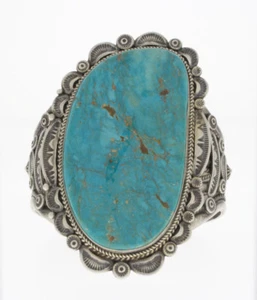 High Grade Natural Fox Turquoise Bracelet By Ella M. Linkin - Picture 1 of 5