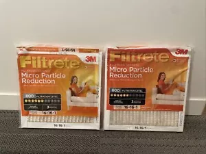 3M 2 Pack Filtrete 16x16x1 Allergen Defense HVAC Air Filter - Picture 1 of 5