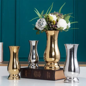 Stainless Steel Luxury Flower Vase Holder Wedding Table Centrepiece Hotel Decor - Picture 1 of 12