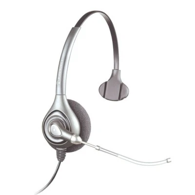 Plantronics SupraPlus HW351/A Monaural Office Telephone Headset 82310-41 Silver - Image 1 of 2