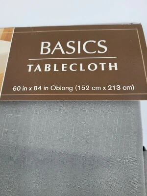 Benson Mills Basics Oblong 60"x84" Ash Seats 6-8 100% Polyester Fits Oval Also - Image 1 of 3