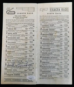 Willie Shoemaker Jockey firmato quercia Santa Anita programma JSA autenticato - Foto 1 di 3