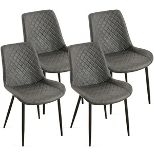 Modern Kitchen Dining Chairs Set of 4 Vintage Farmhouse Armless Side Chair Metal - Picture 1 of 13