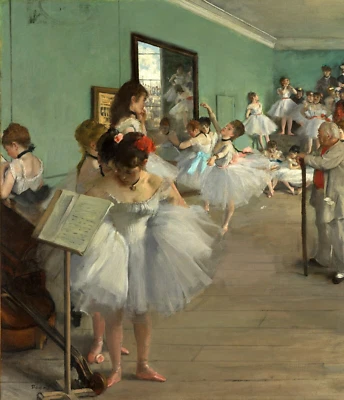 Edgar Degas Dance Class 8x10 Giclee Lienzo Impresión Ballet Decoración de Pared Obra de Arte Foto 1 de 2