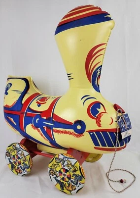 Rare Vtg Inflatable Ride On Train Ideal Toy Corp Vinylite Plastic Metal Masters - Image 1 of 4