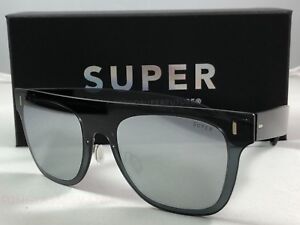 RetroSuperFuture Duo Lens Flat Top Silver 6F3 Sunglasses 55mm NIB