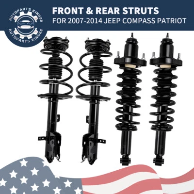 Complete Front & Rear Struts Shock Assembly For 2007- 2016 Jeep Compass Patriot Foto 1 de 4