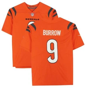 JOE BURROW Autographed Bengals 2021 Orange Nike Limited Jersey FANATICS - Picture 1 of 5