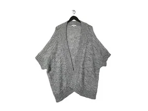 Crossley Baby Alpaka superfeiner klobiger offener Strickpullover Italien klein S grau - Bild 1 von 15
