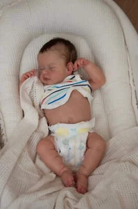 18-Inch Reborn Baby Doll - Loulou Asleep, Soft Cuddly Body - Picture 1 of 5