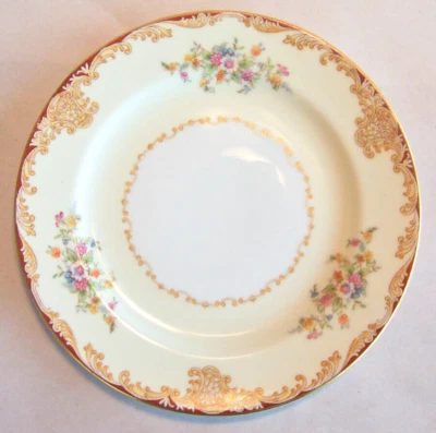 Noritake "MYSTERY 175" BREAD PLATE, 6.5", Porcelain, Gold Trim, Occupied Japan - Image 1 of 4