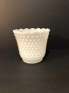 Fire-King Ofengeschirr Vintage Nägel Armaturenbrett Milchglas Vase Anchor Hocking 5"x4,25" - Bild 1 von 5