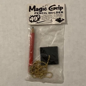 Vintage 50s New Magic Grip Pencil Holder Ball Chain Bank Office NOS In Package - Picture 1 of 7