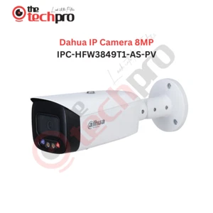 DAHUA 4K CCTV 8MP COLORVU CAMERA AUDIO NIGHT VISION TIOC DH-IPC-HFW3849T1P-AS-PV - Picture 1 of 2