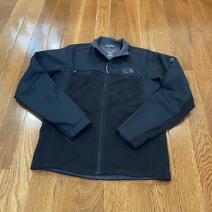 Chaqueta térmica Mountain Hardwear Soft Shell polar negra cremallera completa para hombre talla S - Imagen 1 de 7