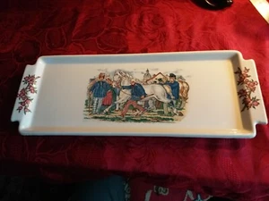 Vintage ~ MA NORMAN ~ SARREGUEMINES ~ Sandwichteller ~ 40,5 cm lang - Bild 1 von 4