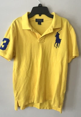 Polo Ralph Lauren Boy L 14 16 Amarillo Polo Big Pony Logo Foto 1 de 4