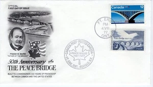 USPS FDC US #1721 Canada #737 1977 13¢ Peace Bridge ST2681 - Picture 1 of 2