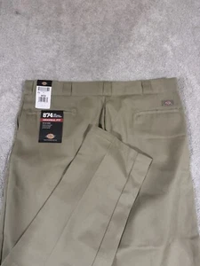 Nuevos Pantalones de Trabajo Dickies Para Hombre 874 Calce Original Clásicos Caqui Nuevos con Etiquetas 44 × 34* Ver Imagen - Imagen 1 de 10