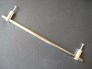 **NOS 6 x 263mm LONG ROUND PEDESTAL POLISHED STAINLESS STEEL CUPBOARD HANDLES** - Bild 1 von 4