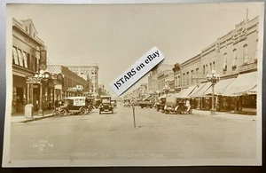 1921 VIRGINIA, MN, CHESTNUT STREET FORD CAR DEALER SIGN REAL PHOTO POSTCARD RPPC - Picture 1 of 10