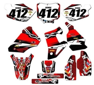 1996-2002 CR 80 MAYHEM Red Senge Graphics Kit Compatible with Honda - Picture 1 of 10